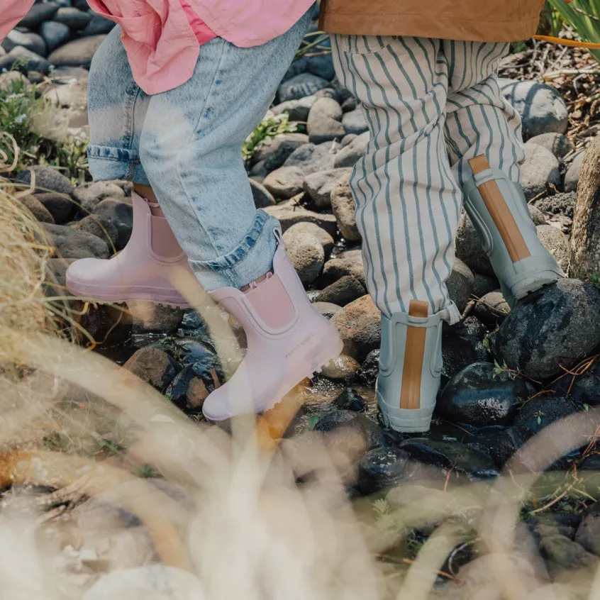 Pretty Brave Puddle Boot Ankle Rainboot Blush Pink