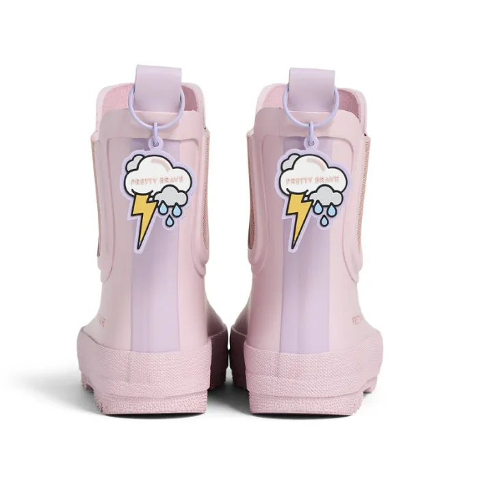 Pretty Brave Puddle Boot Ankle Rainboot Blush Pink