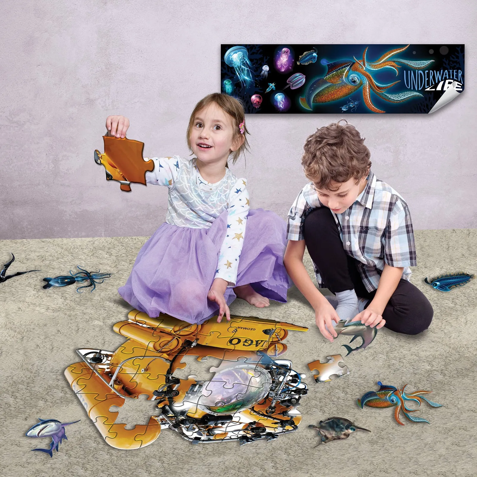 Submarine Glow 36-Piece Floor Puzzle