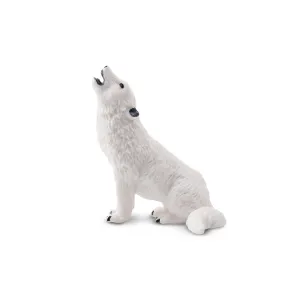 Toymany Howling Arctic Wolf Figurine Toy - Small Size