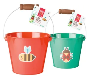 Toysmith Beetle & Bee Kids Metal Bucket