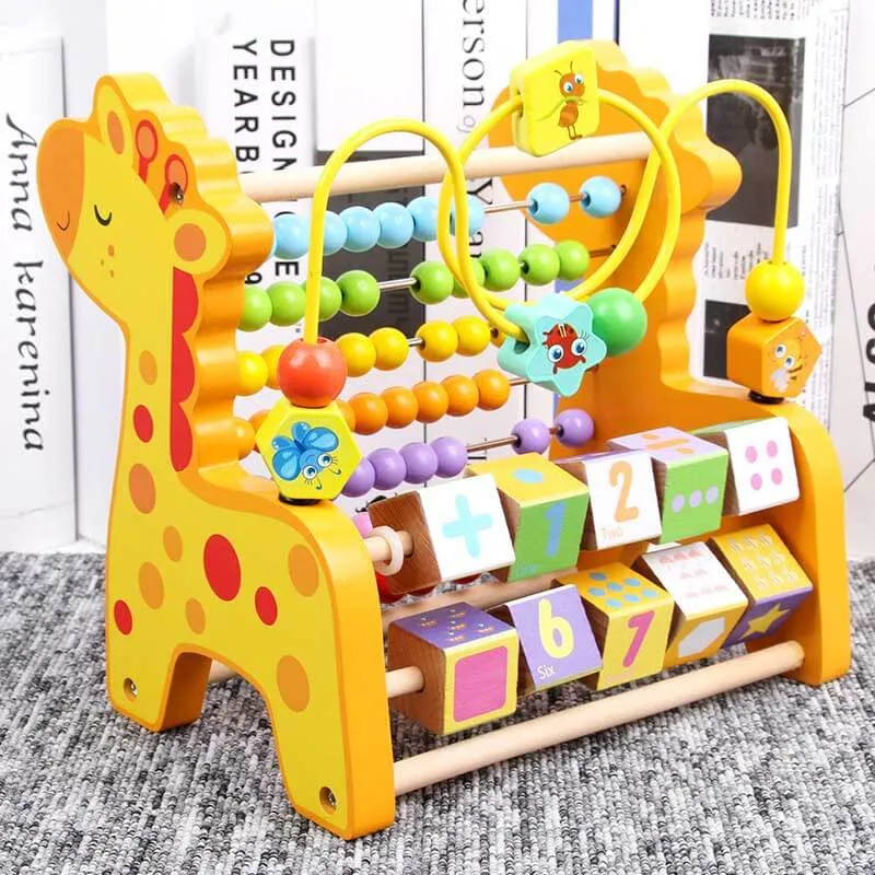 Wooden Early Learning Giraffe Calculator