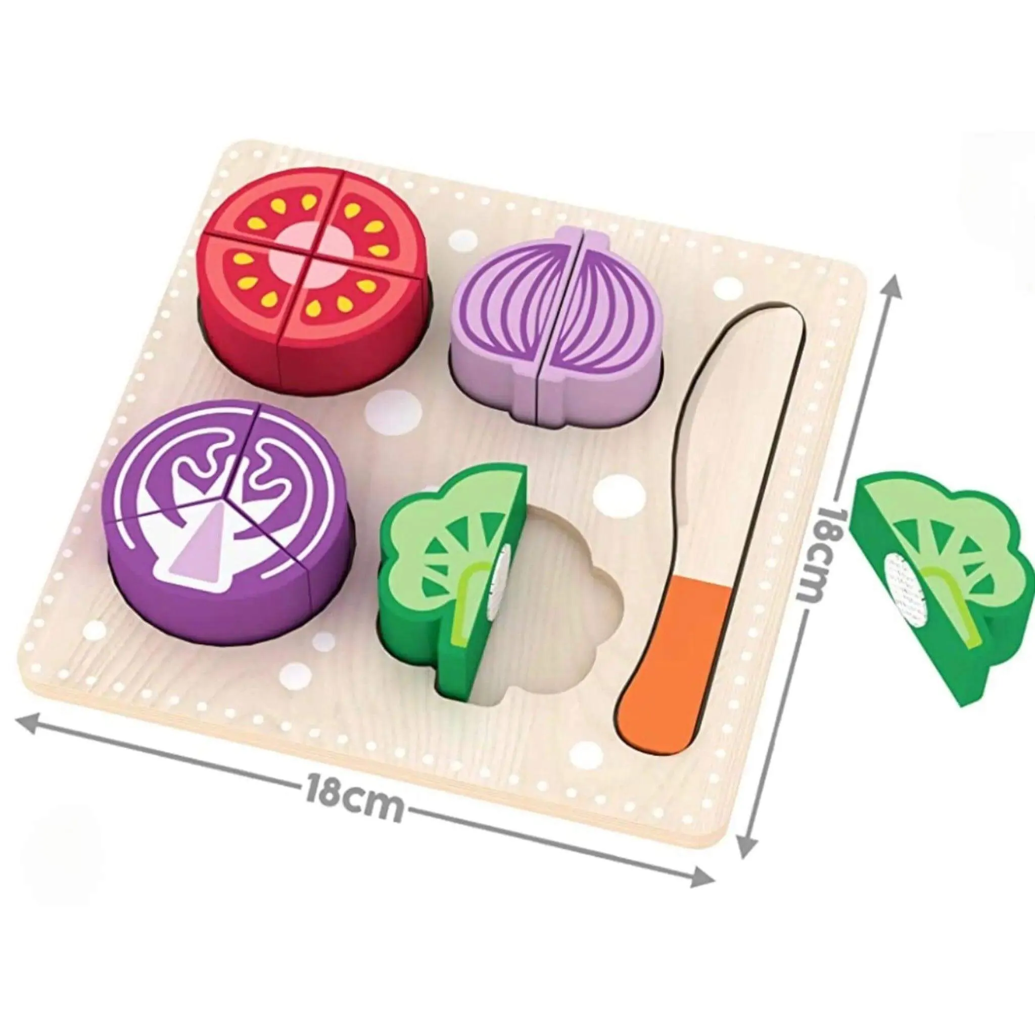 Wooden Play Food Set– Fruit & Vegetables