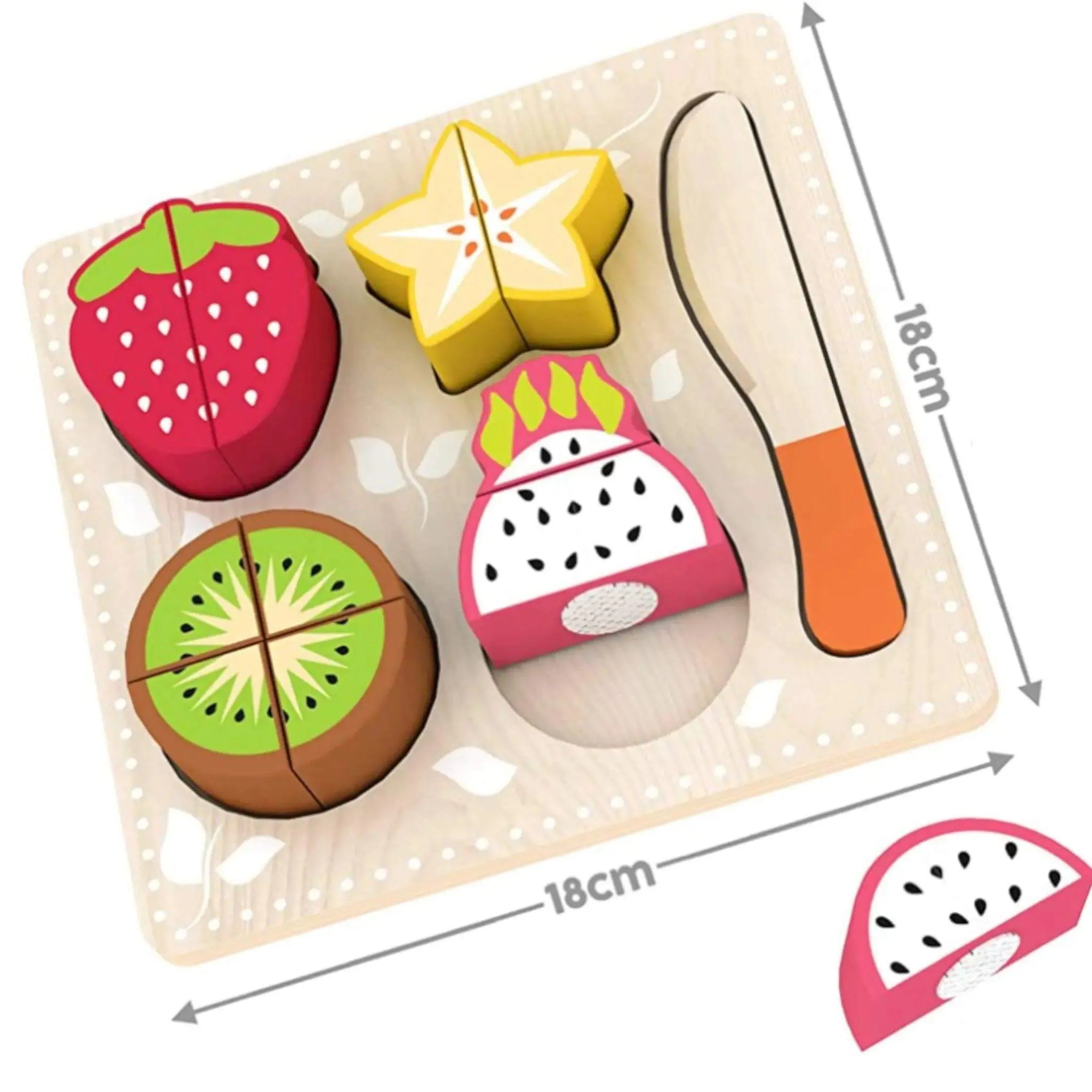 Wooden Play Food Set– Fruit & Vegetables