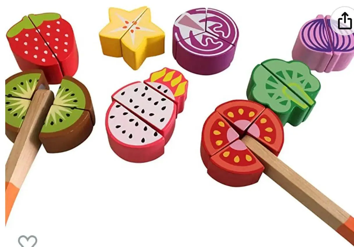 Wooden Play Food Set– Fruit & Vegetables