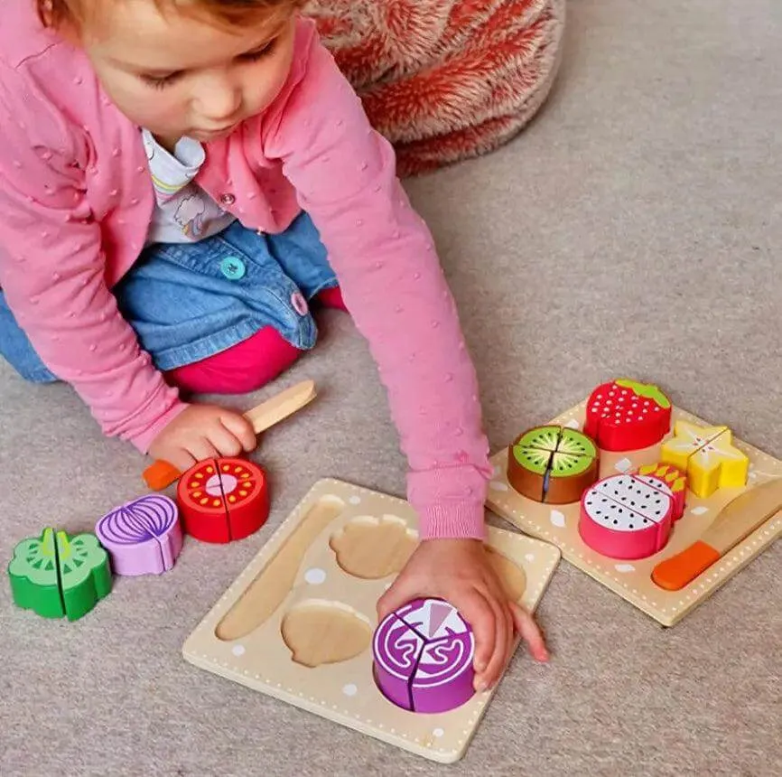 Wooden Play Food Set– Fruit & Vegetables